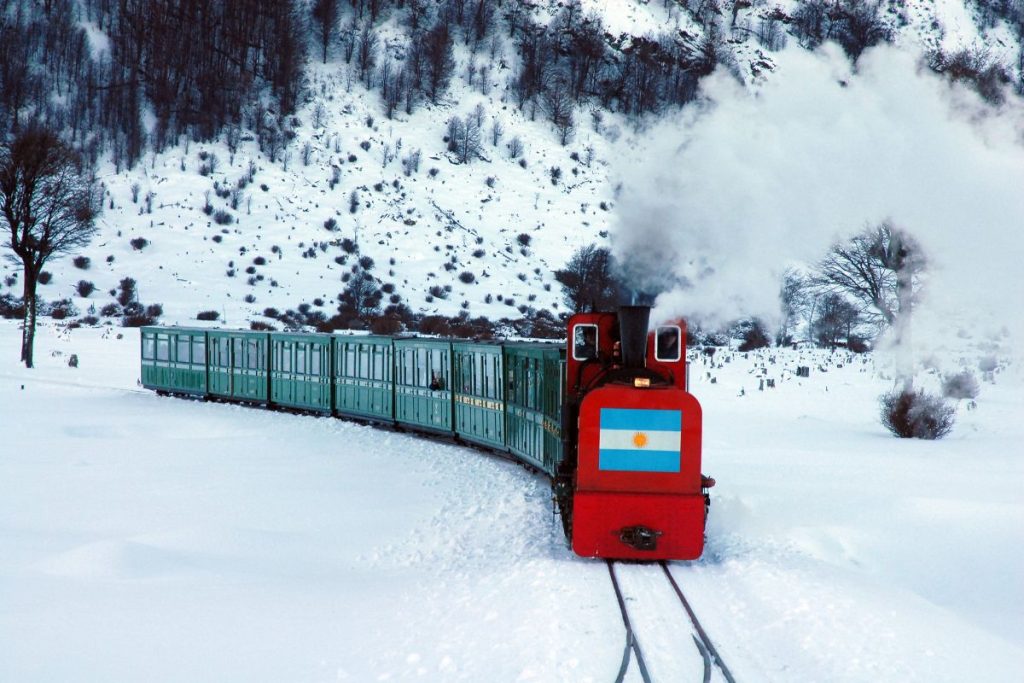 Tren del fin del mundo invernal